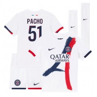 Echipament fotbal Paris Saint-Germain Willian Pacho #51 Tricou Deplasare 2024-25 pentru copii maneca scurta (+ Pantaloni scurti)